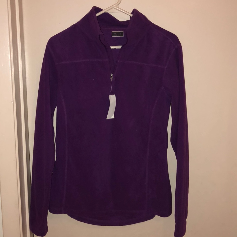 Purple Fleece 3/4 zipper jacket. Women’s cut.
